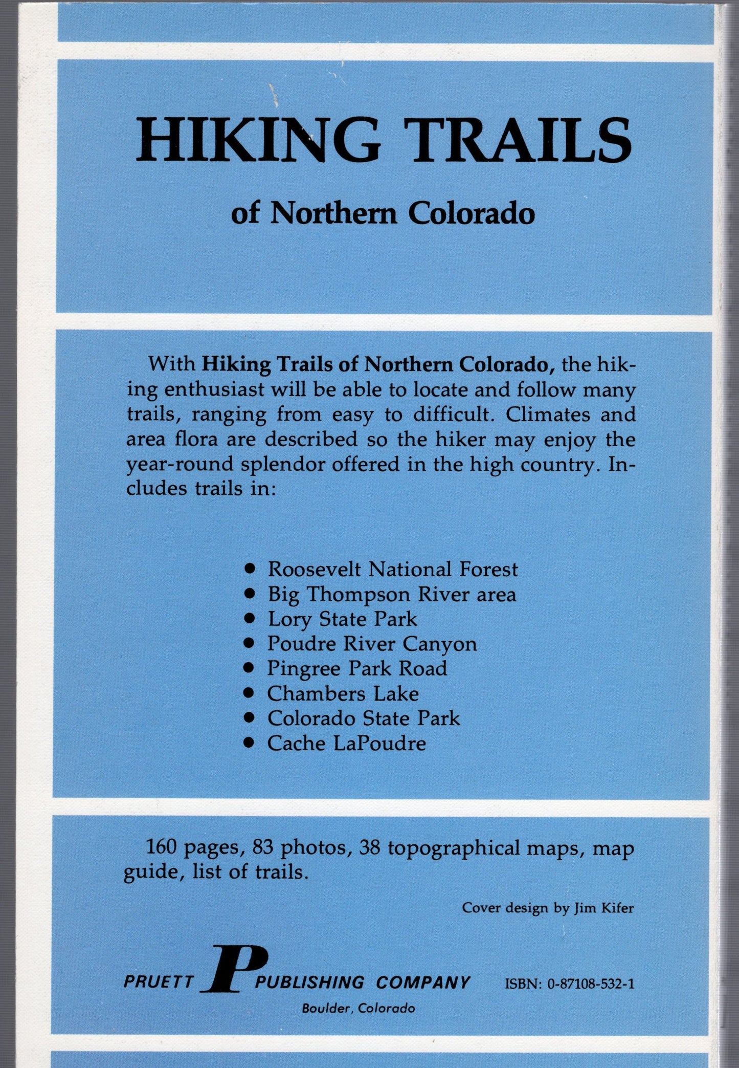 Hiking Trails of Northern Colorado by Mary Hagen -book- (Colorado, US)